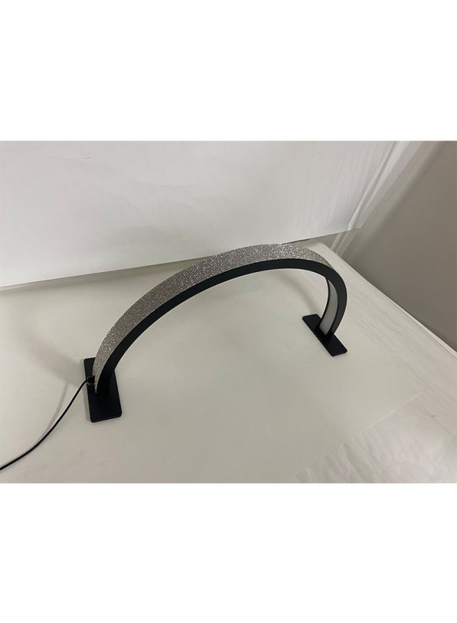 Explosions Three-color Warm Button Remote Control Arc Eyelash Lamp Beauty Salon Lighting U-shaped Desktop Half Moon Nail Lamp-Specifications:75cm  - Image 1