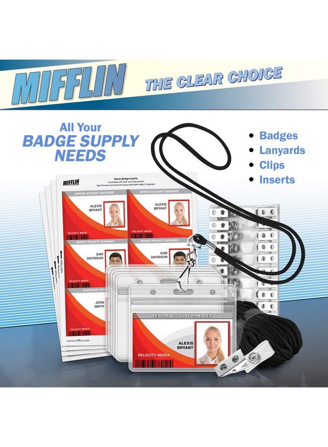 MIFFLIN -Usa Lanyard (Black, 36 Inch, 10 Pack), Id Badge Lanyards, Round Woven Lanyards With J-Hook - Image 4