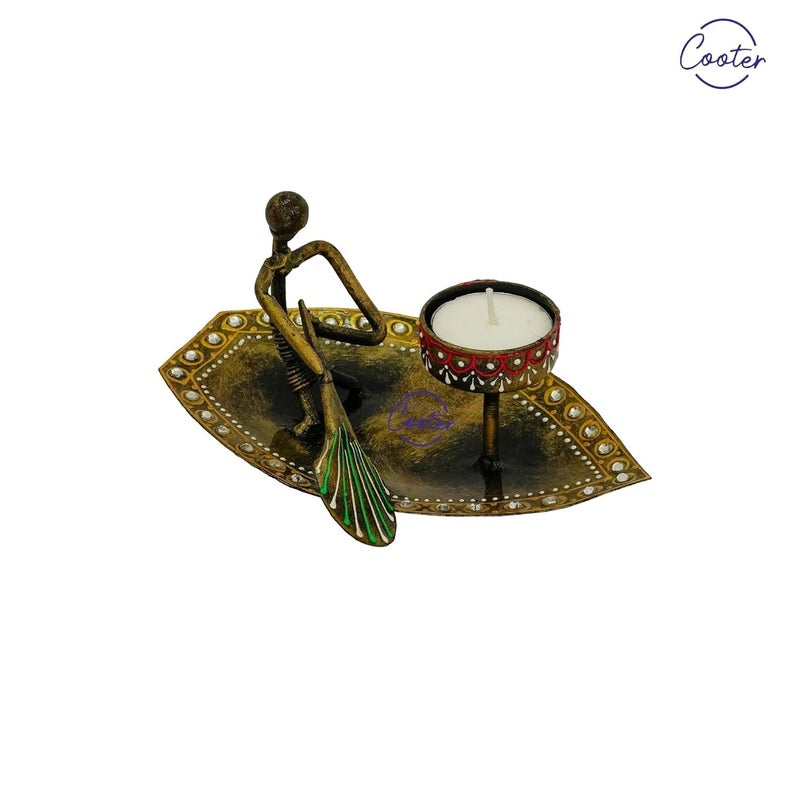 COOTER Iron Antique Boat Tealight Candle Holder Stand - Image 5