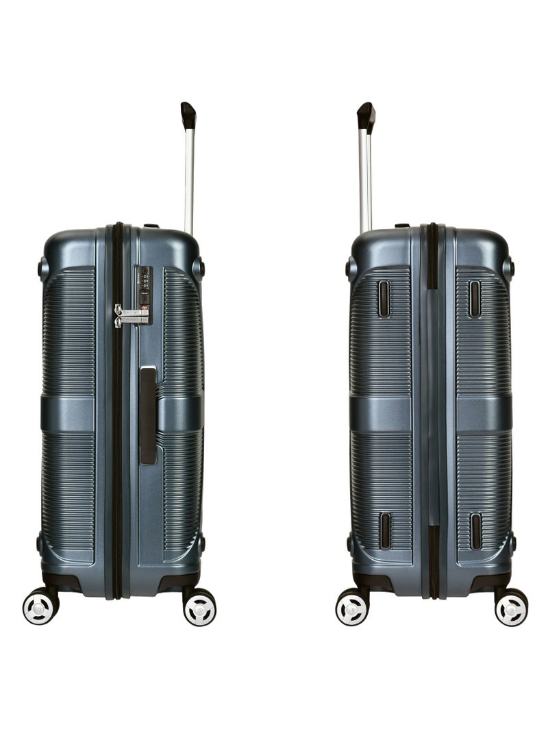 eminent - Hard Case Travel Bag Medium Luggage Trolley Polycarbonate Lightweight Suitcase 4 Quiet Double Spinner Wheels With Tsa Lock KJ97 Graphite - Image 1