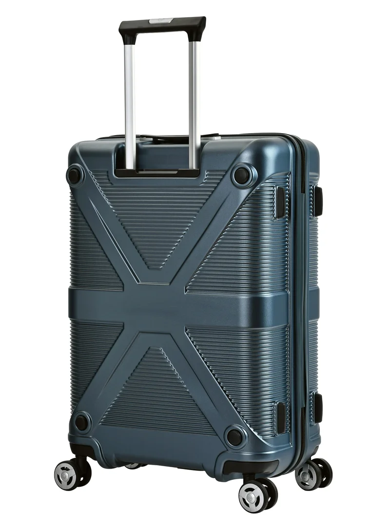 إيمينينت حقيبة سفر صلبة متوسطة بعجلات مزدوجة هادئة وقفل  من البولي كربونات خفيفة الوزن رمادي