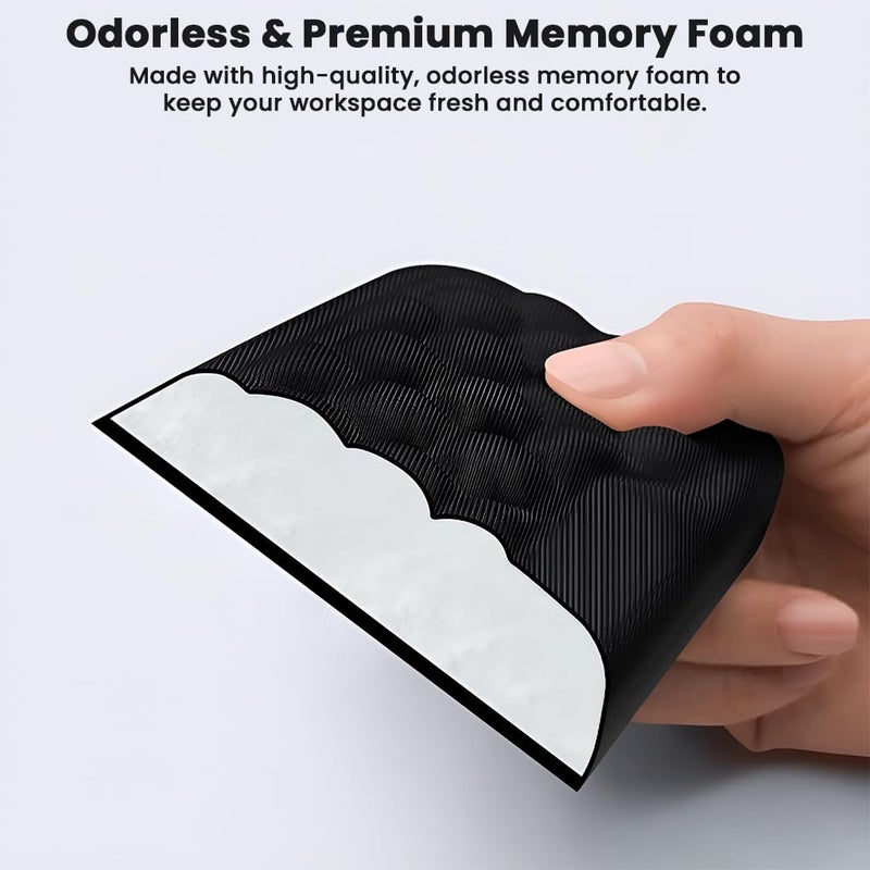 TECPHILE Mouse & Keyboard Wrist Rest Pad Padded Memory Foam Hand Rest Non-Slip Footpad - 14.3" Ergonomic Design Wrist Support for Office, Computer, Laptop, Mac Typing Pain Relief Desk Gaming Accessory - Image 3
