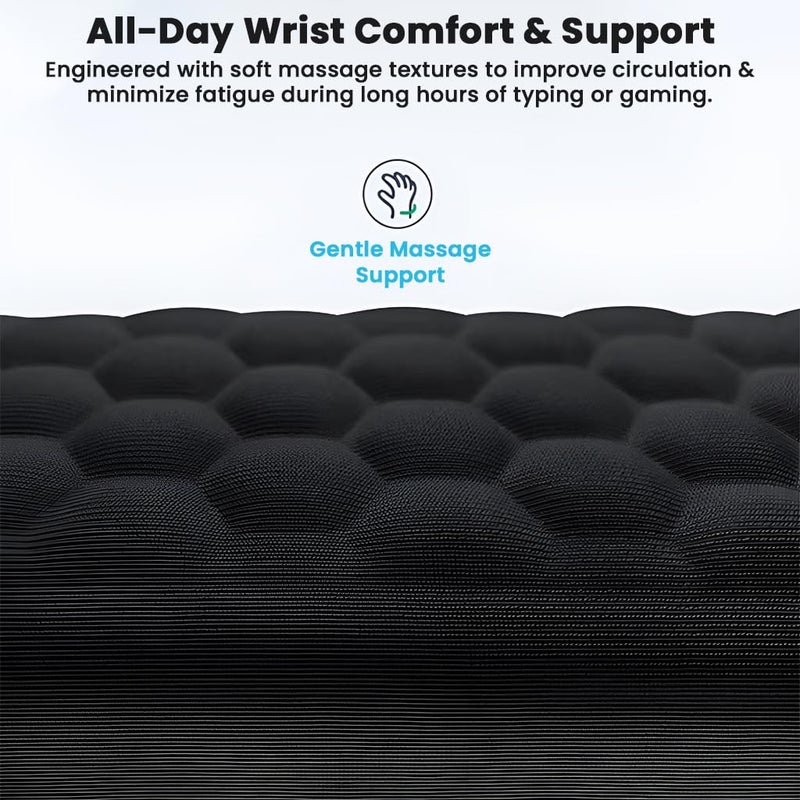 TECPHILE Mouse & Keyboard Wrist Rest Pad Padded Memory Foam Hand Rest Non-Slip Footpad - 14.3" Ergonomic Design Wrist Support for Office, Computer, Laptop, Mac Typing Pain Relief Desk Gaming Accessory - Image 5