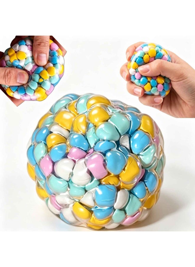 3PCS,Colorful Squeeze Burst-Resistant Fidget Stress Balls,Round Squeeze Ball,Durable,Squishy Squeeze Ball Toys,For Office,Home,and Party Favors - Image 1