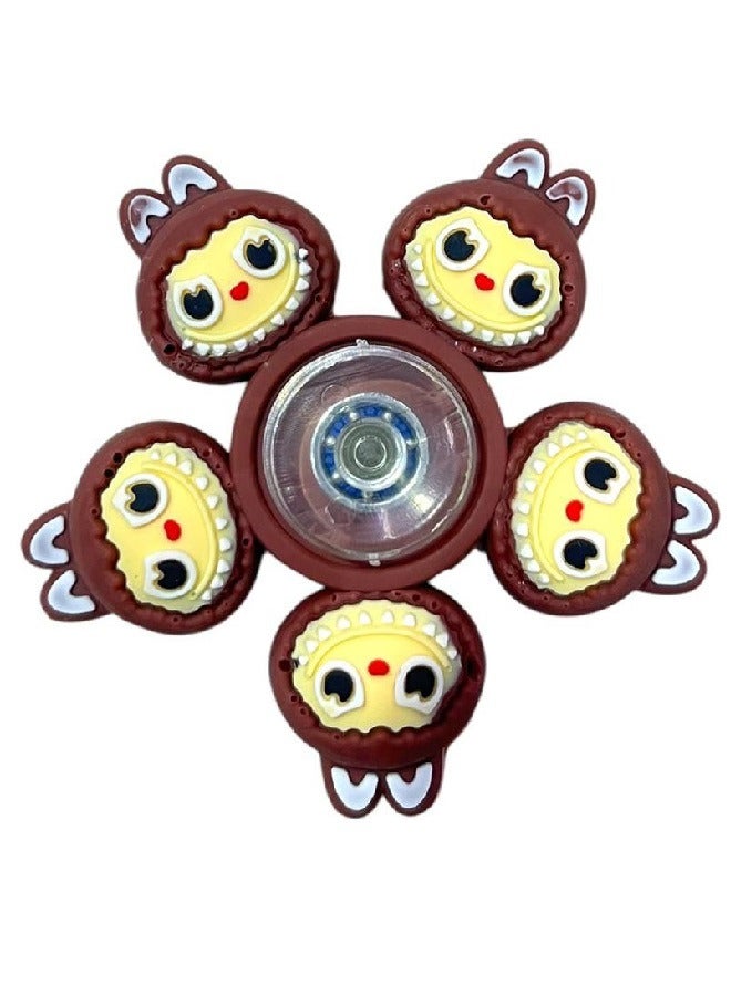 New Fidget Spinner Rapper - Spinner Coloured Tie-Die Colours Stress Finger Toy Brown