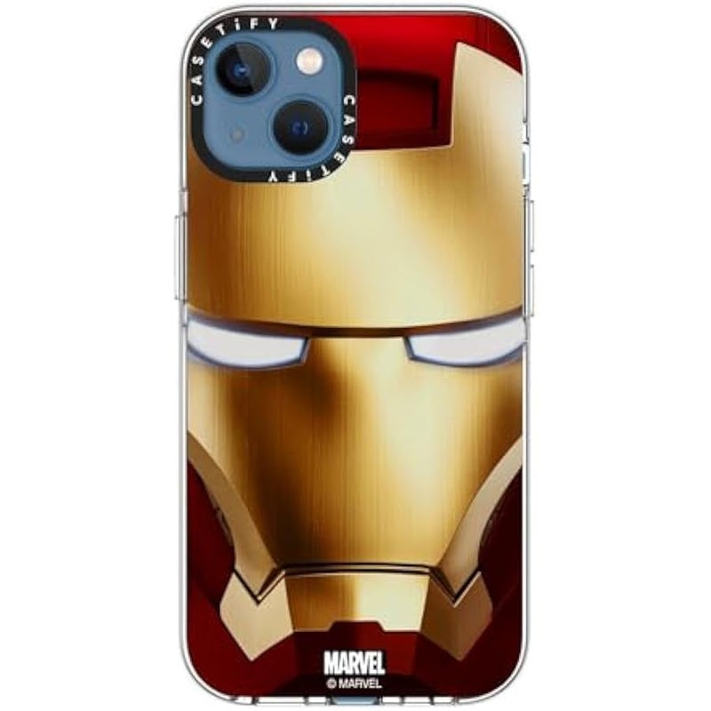 Casetify Clear iPhone 13 Case 【Iron Man Co-Lab/Not Yellowing / 6.6ft Drop Protection/Compatible with Magsafe】 - Iron Man Hero Mask - Clear - Image 5