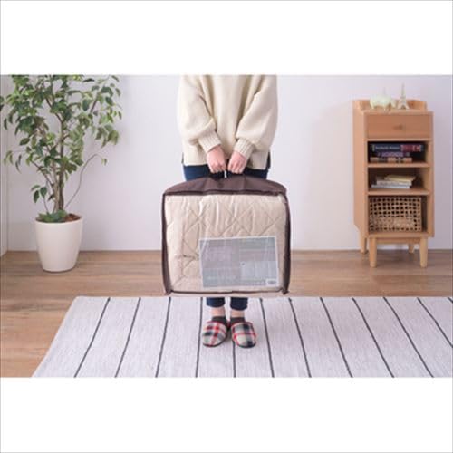 AZUMAYA KK-101BR Kotatsu Futon Comforter Square Shape W75 x D75 Inches, Polyester Fabric Material, Home and Living, Light Brown Color, This Order Comes only Futon Comforter - Image 2