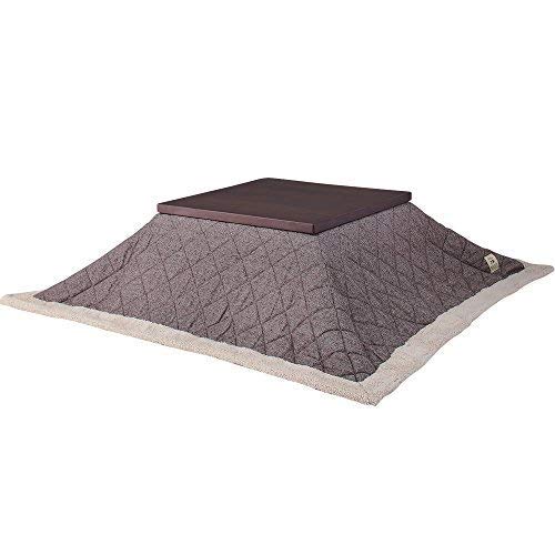 AZUMAYA KK-101BR Kotatsu Futon Comforter Square Shape W75 x D75 Inches, Polyester Fabric Material, Home and Living, Light Brown Color, This Order Comes only Futon Comforter - Image 1