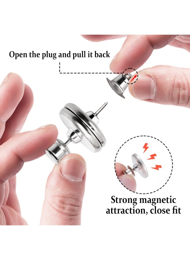 VIUAUAX مغناطيسات الستائر، 12 زوجًا من مغناطيسات إغلاق الستائر مع 12 زوجًا من اللصقات ذاتية اللصق، ومشابك الستائر المغناطيسية تمنع تسرب الضوء، وتحافظ على إغلاق الستائر لستائر غرف النوم والحمامات والمكاتب في المنزل - Image 3