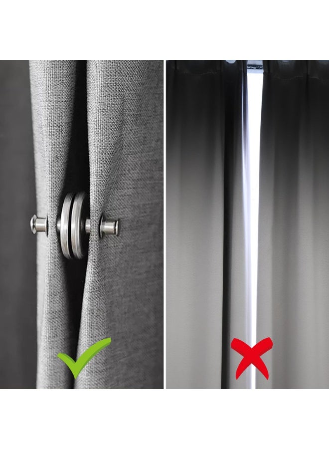 VIUAUAX مغناطيسات الستائر، 12 زوجًا من مغناطيسات إغلاق الستائر مع 12 زوجًا من اللصقات ذاتية اللصق، ومشابك الستائر المغناطيسية تمنع تسرب الضوء، وتحافظ على إغلاق الستائر لستائر غرف النوم والحمامات والمكاتب في المنزل - Image 5