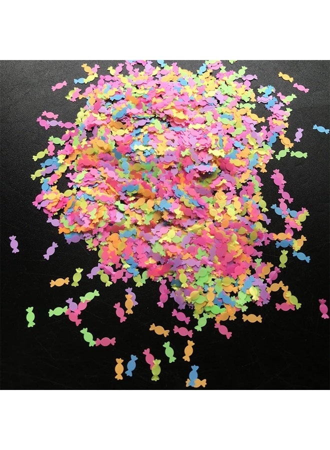 PrettyG 10 Grams/Pack - Colorful Mixes Candy Shape Glitter Sequins - Festival Rave Beauty Makeup Face Body Nail Craft Art Christmas Halloween Decoration (Color Mixes 1) - Image 4