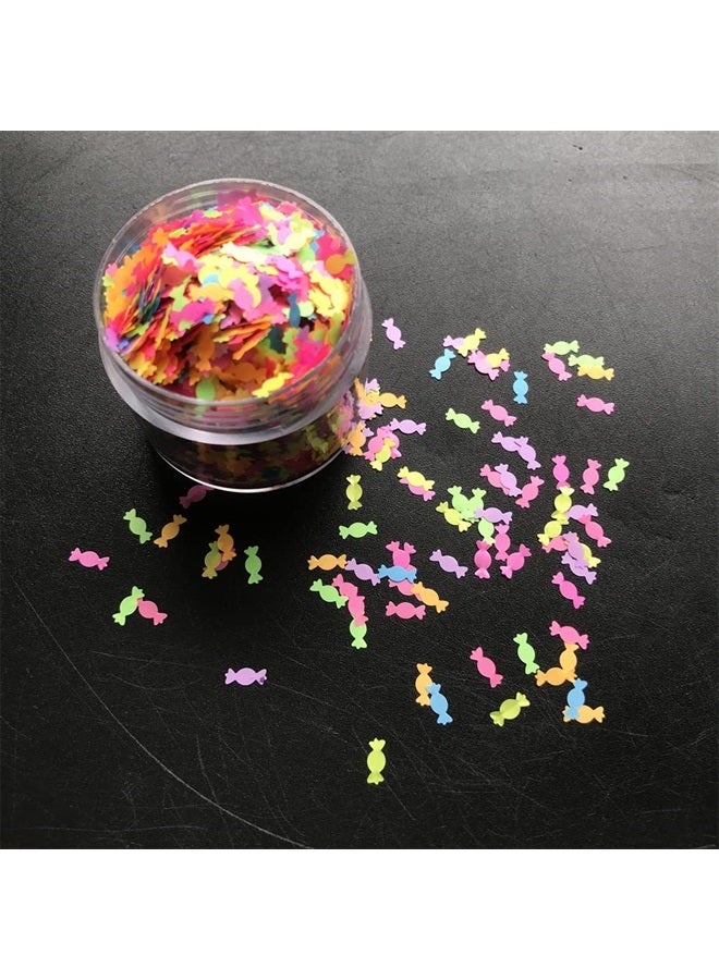 PrettyG 10 Grams/Pack - Colorful Mixes Candy Shape Glitter Sequins - Festival Rave Beauty Makeup Face Body Nail Craft Art Christmas Halloween Decoration (Color Mixes 1) - Image 2