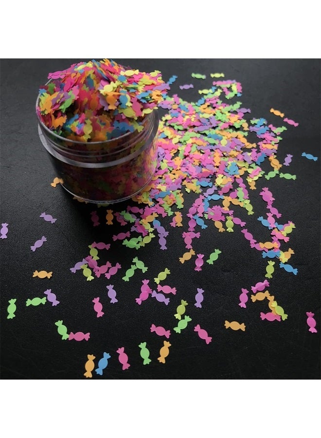 PrettyG 10 Grams/Pack - Colorful Mixes Candy Shape Glitter Sequins - Festival Rave Beauty Makeup Face Body Nail Craft Art Christmas Halloween Decoration (Color Mixes 1) - Image 5