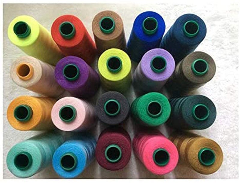 Diy Crafts 17873 3000 Yards Overlocking Sewing Machine Industrial Polyester Thread Metre Cones, Pack of 2 Cones (Blue) - Image 2