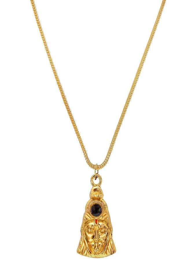 DealFry® Gold Plated Hanuman Chalisa Yantra Kavach Locket with Chalisa Printed on Optical Lens, Pendant for Men Women, Made in India Best For Gifting - Image 1