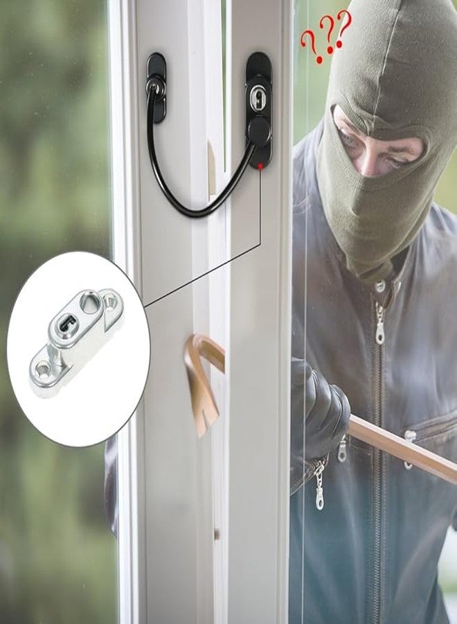 قفل أمان للأطفال بدون ثقب | قفل سلكي فولاذي متعدد الوظائف للثلاجة والأبواب المنزلقة والأدراج والنوافذ | مصنوع من الفولاذ المقاوم للصدأ عالي الجودة ومادة ABS - Image 5