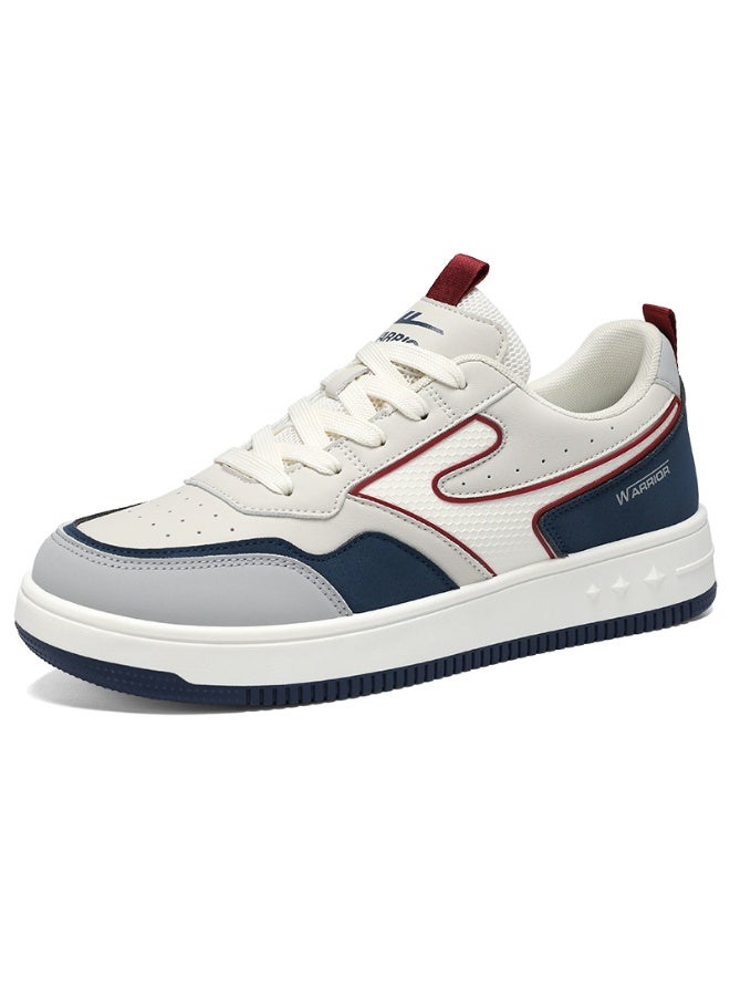 WARRIOR Retro Color-Block Casual Sneakers - Breathable Low-Top Board Shoes for Daily Wear 41SIZE - Image 1