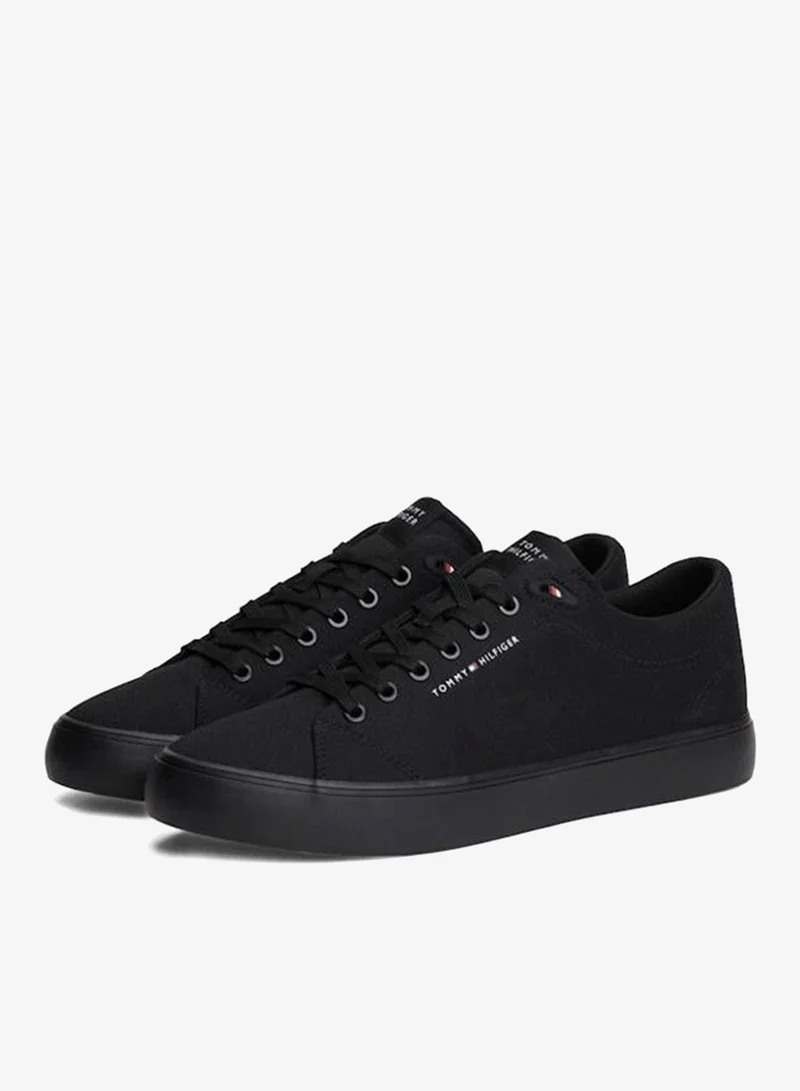 Tommy Hilfiger Black Logo Canvas Sneakers for Men | Best Price UAE