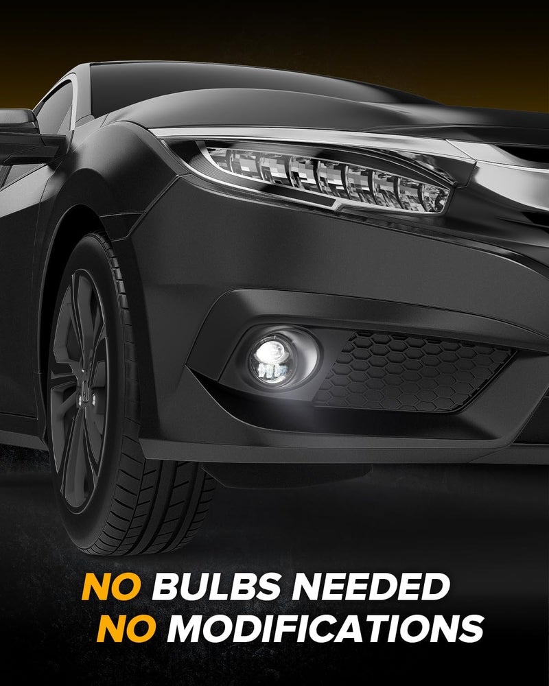 4X4FLSTC LED Fog Lights Assembly for Honda Sedan Models 2013-2021 - Image 3