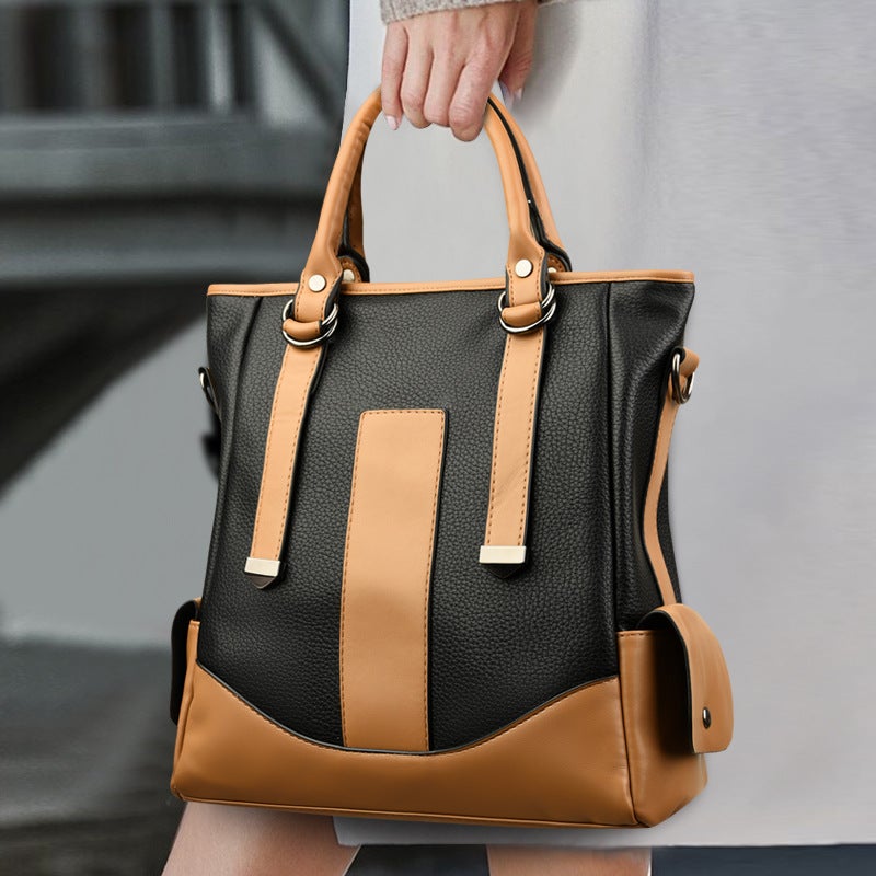 Large Capacity Bag Women'S Fashion Women'S Bag Popular Color Matching Women'S Shoulder Bag Portable Tote Bag - Image 2