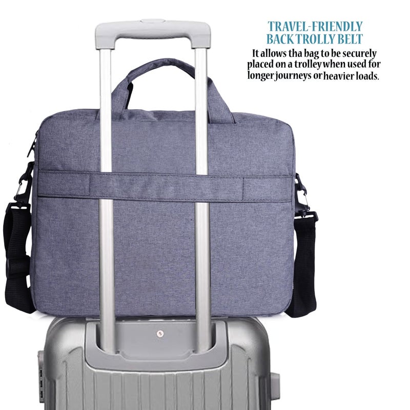 HALFMOON حقيبة عمل رسمية لابتوب آركين 15.6 بوصة للرجال والنساء، حقيبة كتف مهنية مقاومة للماء، حقيبة يد لحملها بسهولة - Image 4