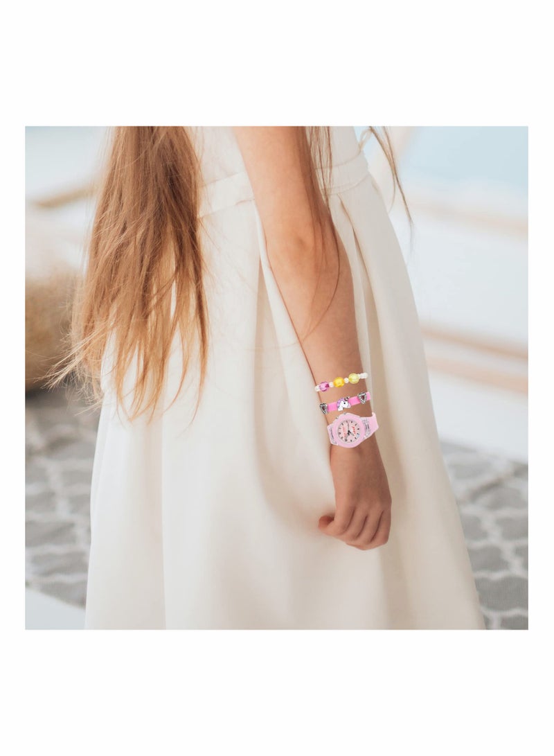 SYOSI Pink Luminous Unicorn Watch for Girls Necklace Bracelet and Ring Set Glow in the Dark Digital Watch Unicorn Gifts for Girls Party Decorations - Image 3