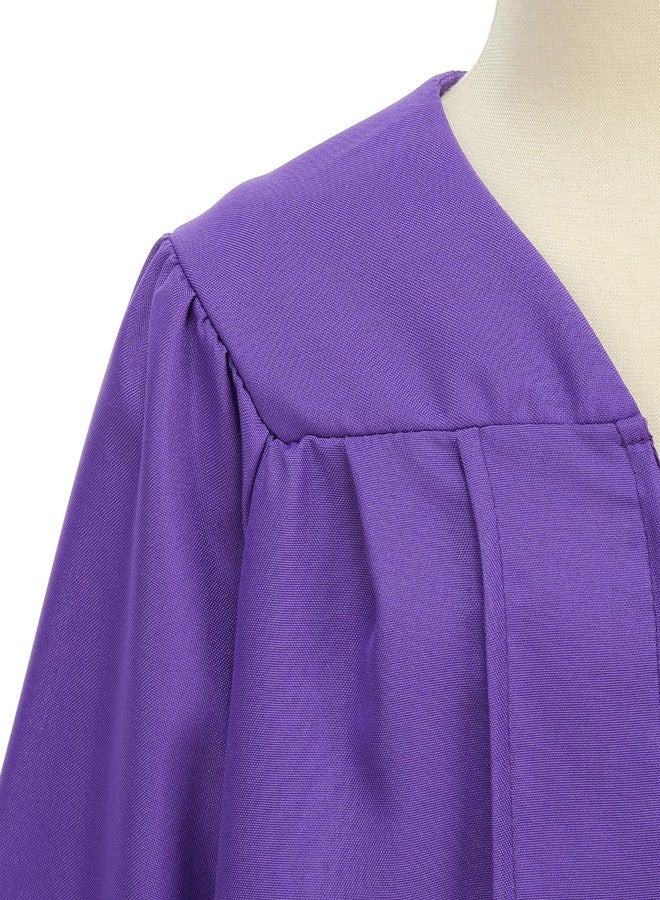 GRAJTCIN Unisex Matte Kindergarten Preschool Graduation Cap and Gown Tassel with Charm Graduation Stole Sash(36, Matte Purple) - Image 4