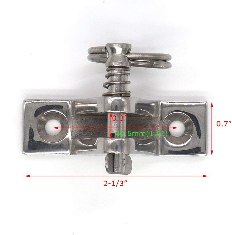 VTurboWay 4 Pack Bimini Top Deck Hinge with Pin and Ring, 316 Stainless Steel, Free Installation Screws - Image 3