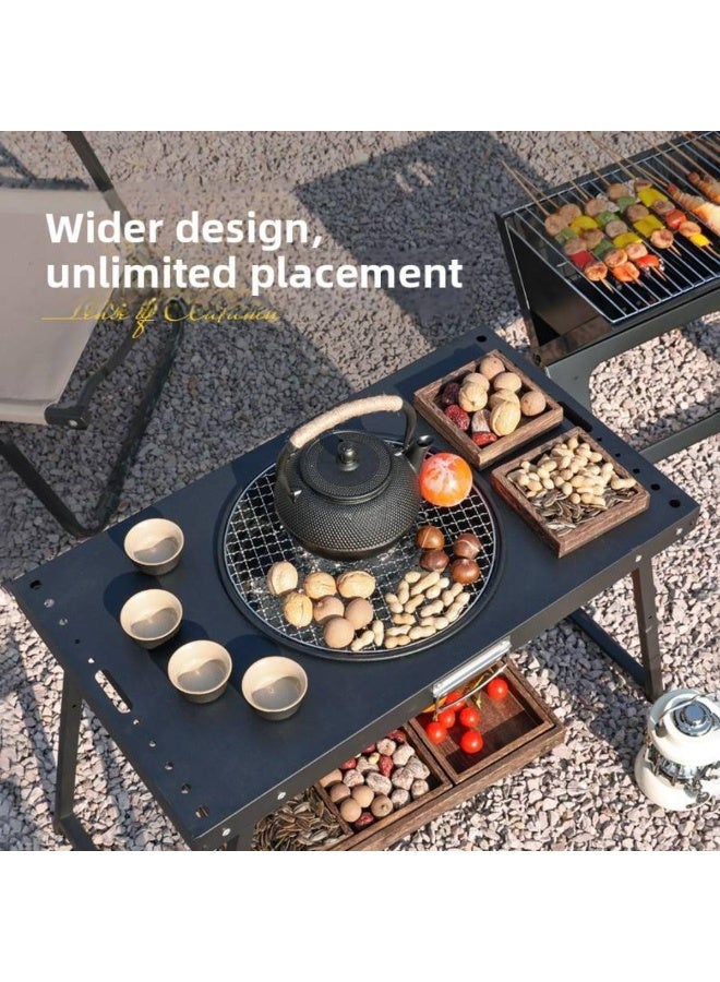 Tradeo Charcoal Grill, Stainless Steel Folding Barbecue Grill Portable Outdoor BBQ for Cooking, Camping, Hiking & Picnics - Image 3