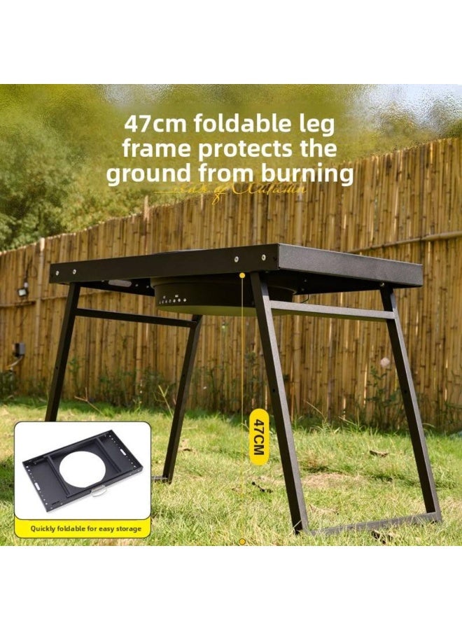 Tradeo Charcoal Grill, Stainless Steel Folding Barbecue Grill Portable Outdoor BBQ for Cooking, Camping, Hiking & Picnics - Image 5