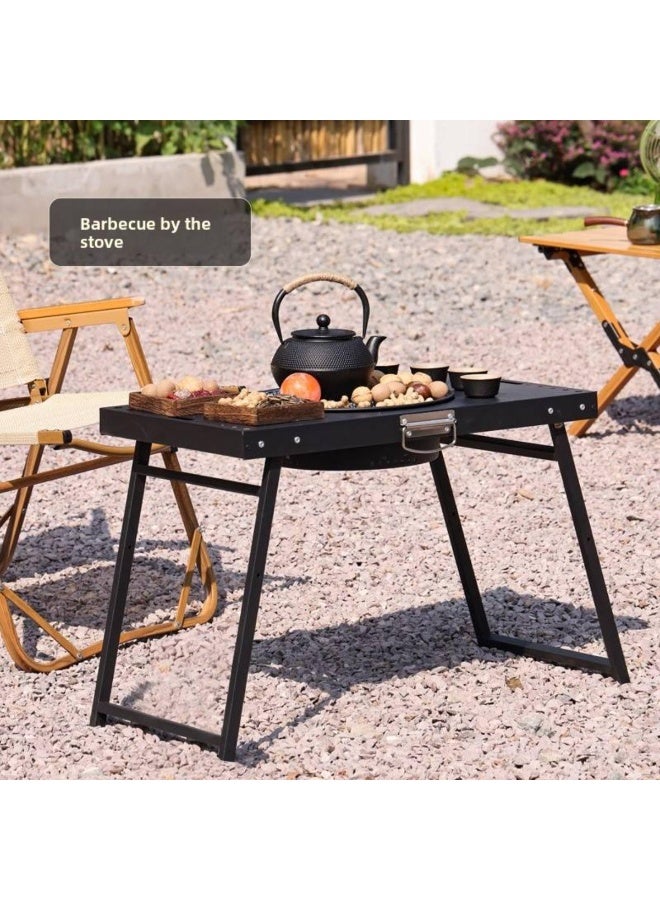 Tradeo Charcoal Grill, Stainless Steel Folding Barbecue Grill Portable Outdoor BBQ for Cooking, Camping, Hiking & Picnics - Image 4