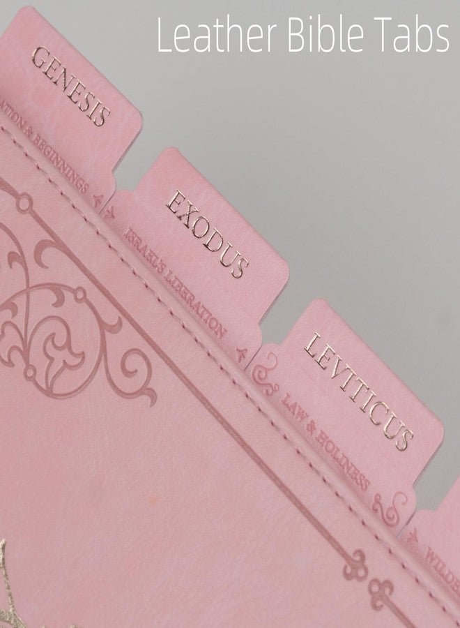 UPAFEXXI-Leather Bible Tabs with Book Summaries, Tooled Bible Tabs for Women and Men(Rose Gold Foil Lettering) Large Print Stickers, Easy to Read and Apply, 80 Chapters Labels for Easy Navigation - Image 4