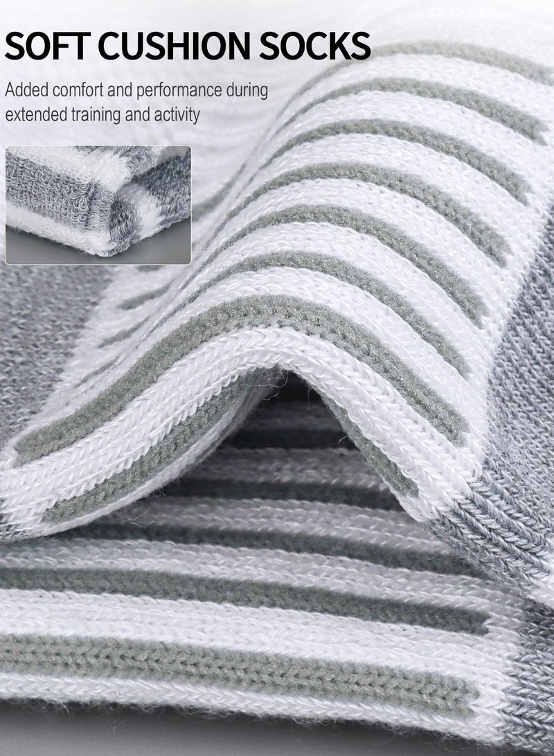 Excefore Ankle Athletic Running Socks Cushioned Breathable Low Cut Sports Tab Socks for Men and Women (6 Pairs) - Image 2