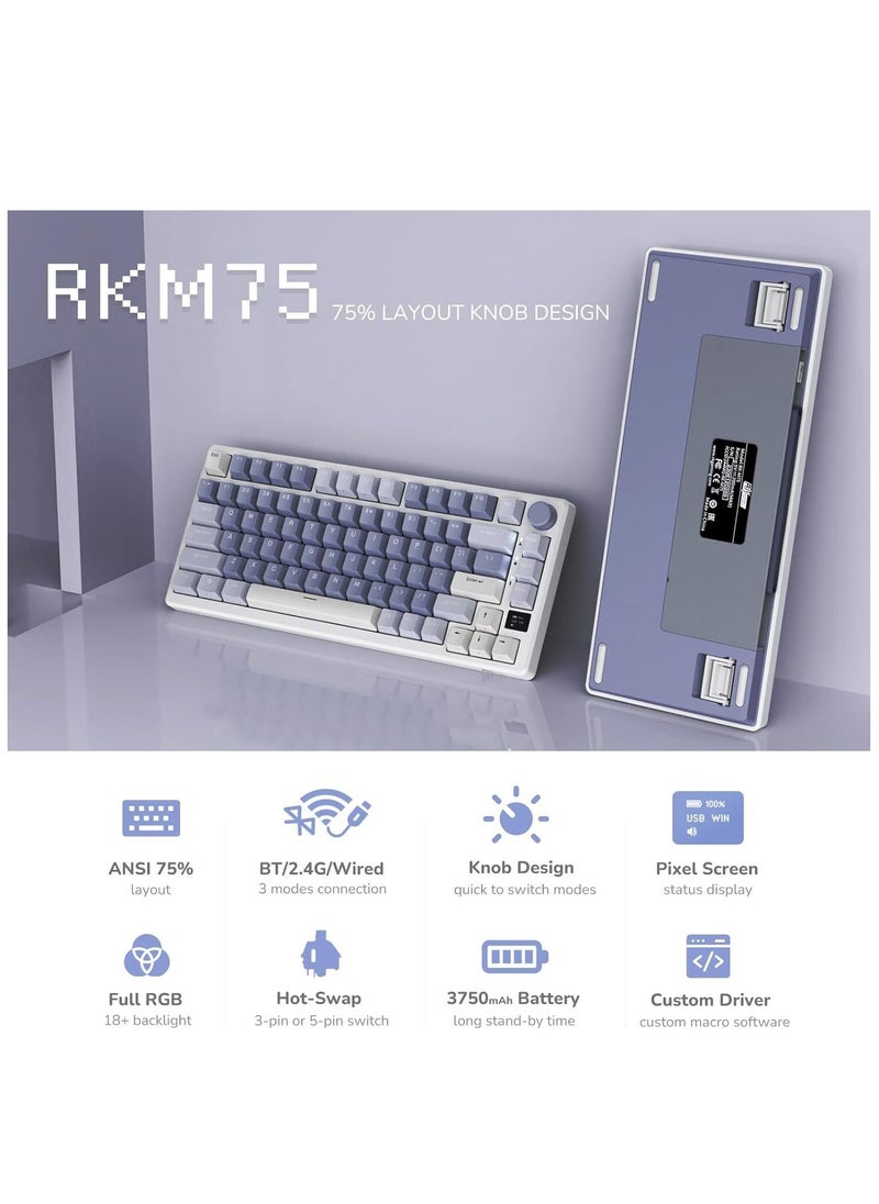 RK ROYAL KLUDGE M75 Mechanical Keyboard, Wireless/Bluetooth Fast Silver Switch - pzsku/ZAC8432D86DBF2F5F55F4Z/45/_/1709536890/710baa77-4583-44f0-aa8c-d28fcf585bdd