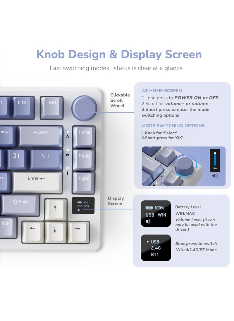 RK ROYAL KLUDGE M75 Mechanical Keyboard, Wireless/Bluetooth Fast Silver Switch - pzsku/ZAC8432D86DBF2F5F55F4Z/45/_/1709536911/ce5ba9b8-15cc-48ae-b646-7ed8e1c0854f