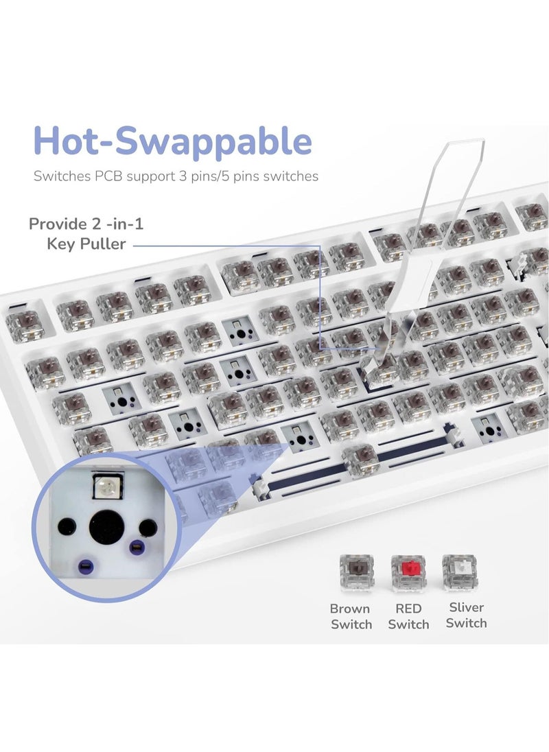 Royal Kludge - RK ROYAL KLUDGE M75 Mechanical Keyboard, Wireless/Bluetooth Fast Silver Switch - Image 1