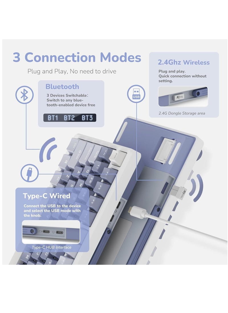 RK ROYAL KLUDGE M75 Mechanical Keyboard, Wireless/Bluetooth Fast Silver Switch - pzsku/ZAC8432D86DBF2F5F55F4Z/45/_/1709537062/f5912422-35f0-424d-a7a5-6c657afbf1d5