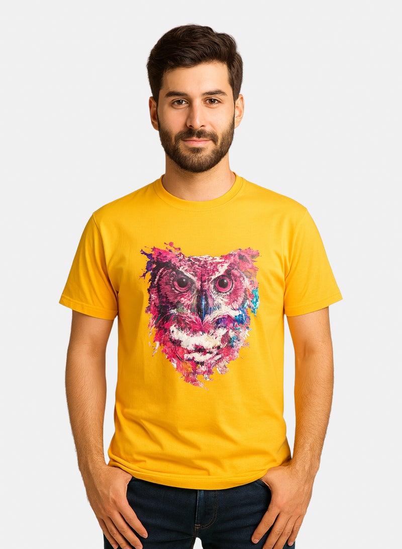 OWL T-shirt 'fire Owl' Yellow - Image 2
