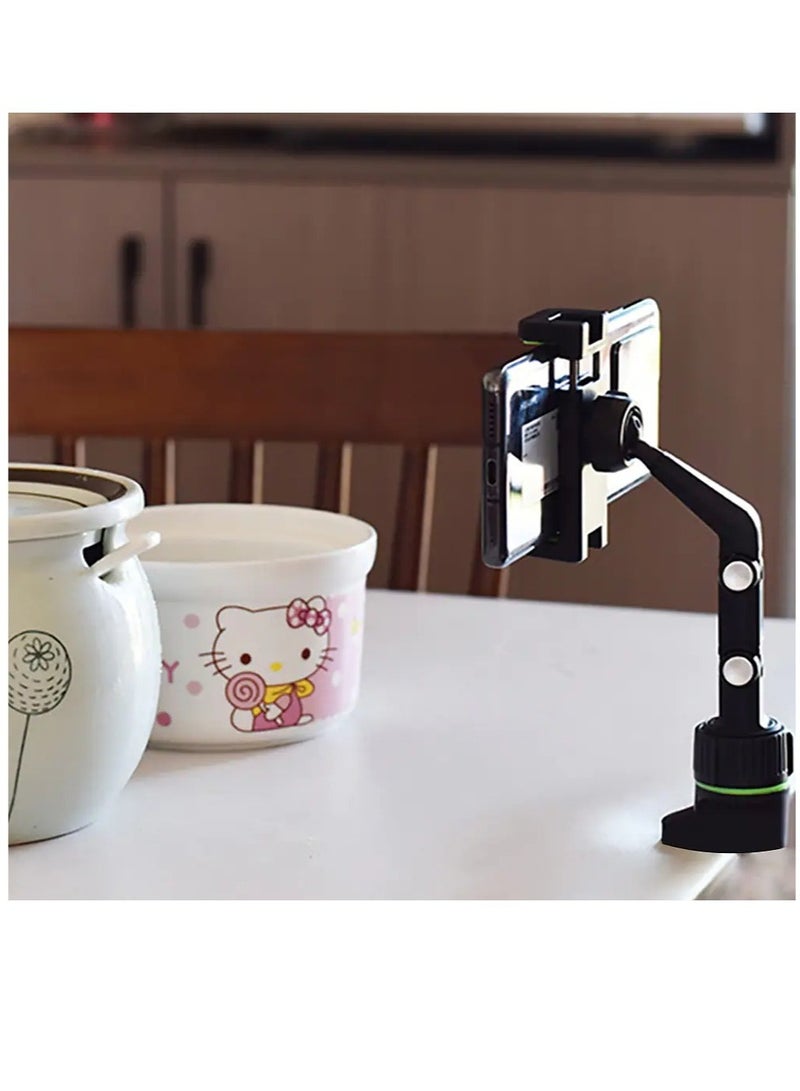 360 Degree Rotating Rearview Mirror Multifunctional Car Phone Holder Clip Bracket Cell Phone Holder for 4.0-6.1 Inch Mobile (Green) - Image 2