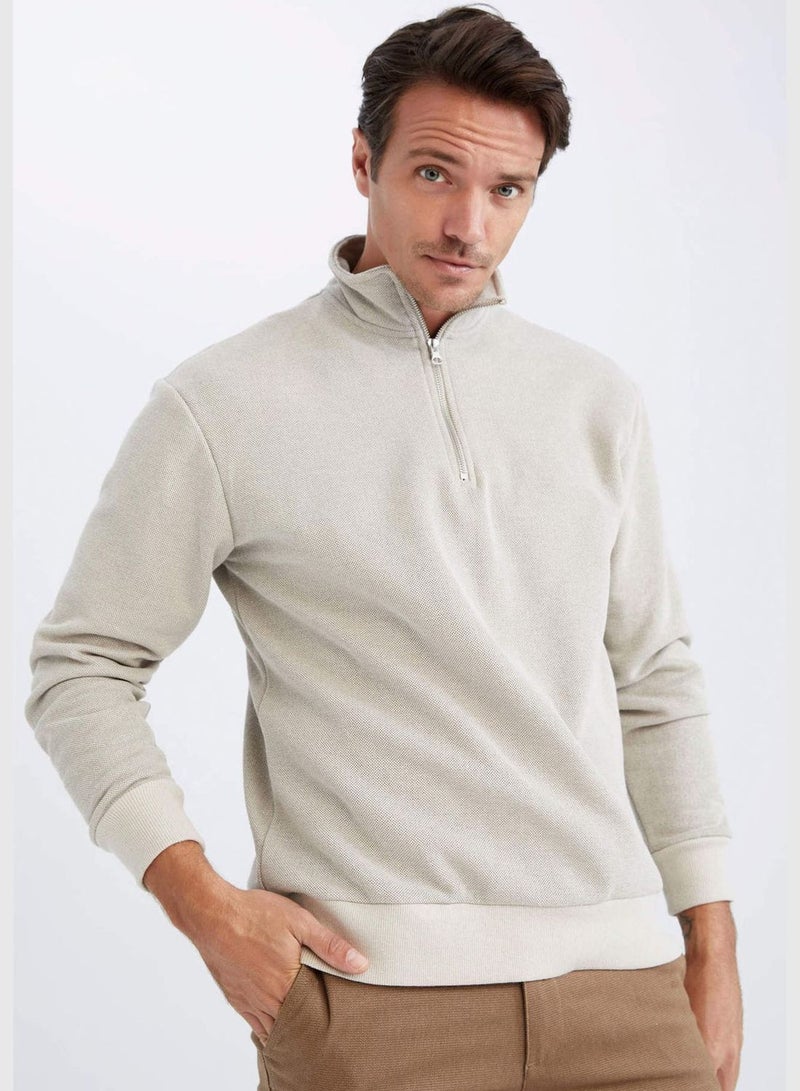 DeFacto Man Comfort Fit Knitted Sweat Shirt - Image 3