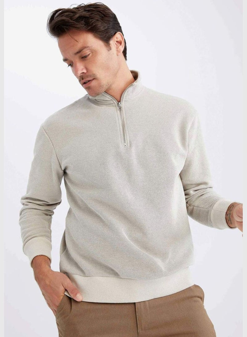 DeFacto Man Comfort Fit Knitted Sweat Shirt - Image 4