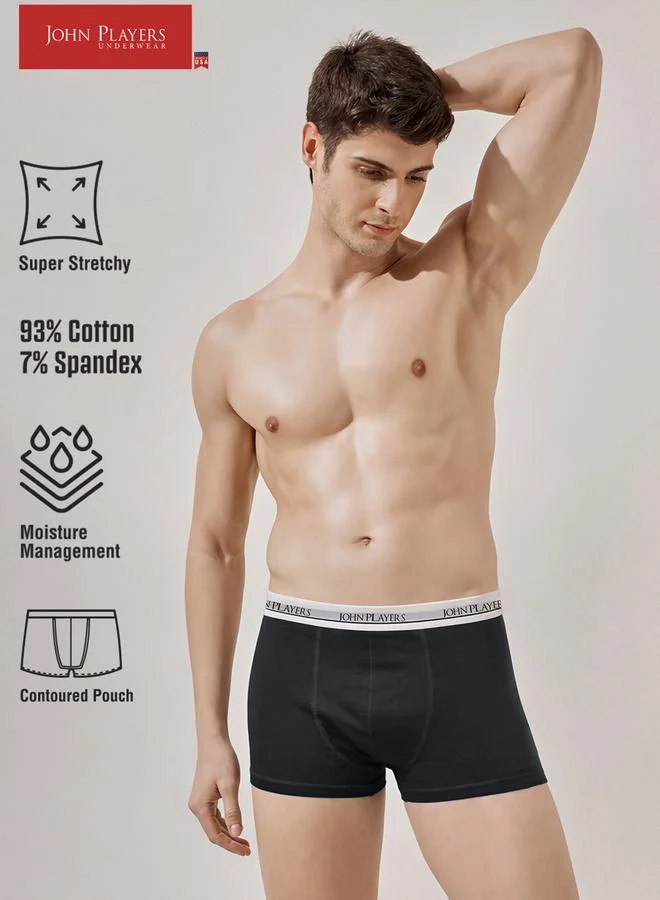 John Players Pack of 2 - Multi-Color Logo Print Trunk Underwear