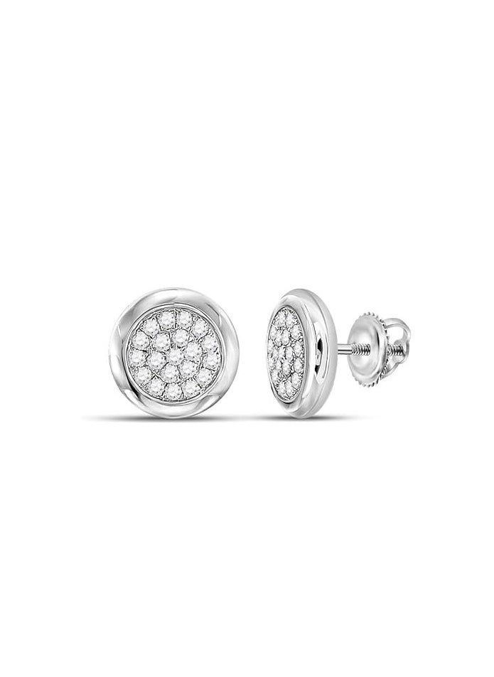mjuhurat Elegant Round Diamond Stud Earrings  - Image 4