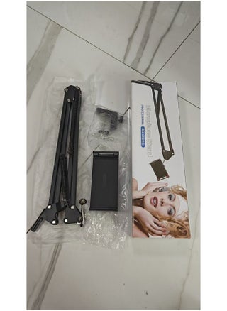 حامل هاتف محمول كسول قابل للطي بجانب السرير لأجهزة iPad والكمبيوتر اللوحي والسرير والاستلقاء على سطح المكتب - اللون: مجموعة تابلت عالمية مزدوجة السحب من قسمين (قاعدة حديدية + مشبك سحب مزدوج مسطح) - pzsku/ZAC8487FFA47C2EF1352FZ/45/1744795172/d9da4259-79f4-48e5-abad-b7902fecb0fb
