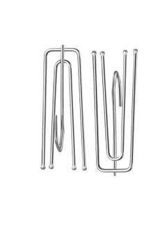 LuxHome Stainless Steel 4-Prong Pinch Pleat Curtain Hooks – Durable Short Hooks for Drapes, Window Treatments, and Pinch Pleat Curtains – Rust-Resistant Design (Pack of 50)  - Image 2