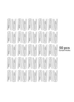 LuxHome Stainless Steel 4-Prong Pinch Pleat Curtain Hooks – Durable Short Hooks for Drapes, Window Treatments, and Pinch Pleat Curtains – Rust-Resistant Design (Pack of 50)  - Image 5