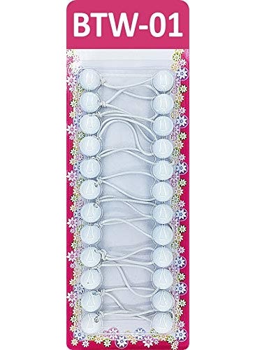TARA Tara Girls Twinbead Multi Cute Design Ponytail Elastics Selection Medium size BTW1 
