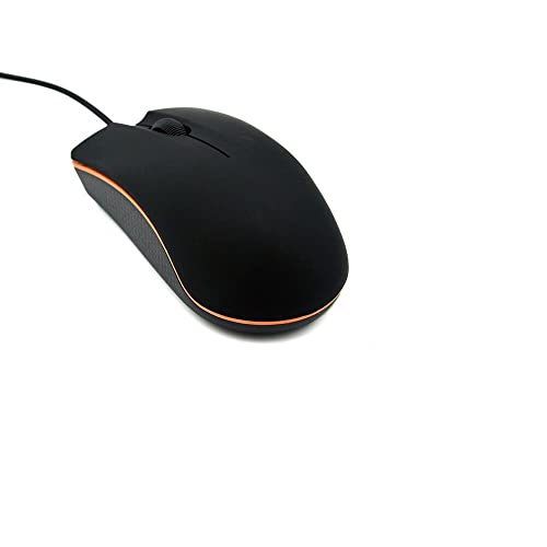 Guiheng Ergonomic Wired Mouse - USB Computer Mouse for Right or Left Hand, Durable Clicks for PC, Laptop, Desktop, Chromebook, Notebook, Mac (Black) - Image 1