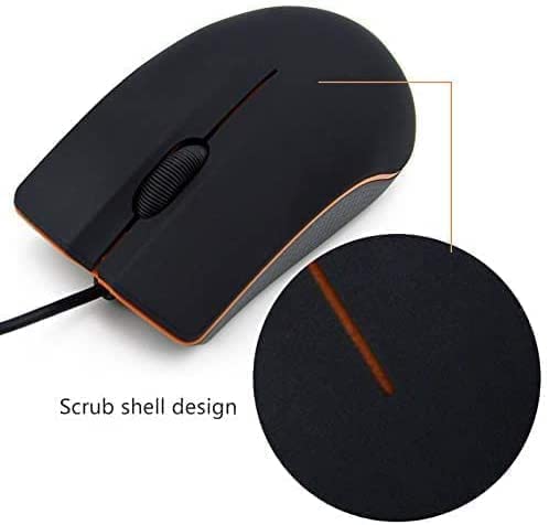 Guiheng Ergonomic Wired Mouse - USB Computer Mouse for Right or Left Hand, Durable Clicks for PC, Laptop, Desktop, Chromebook, Notebook, Mac (Black) - Image 5