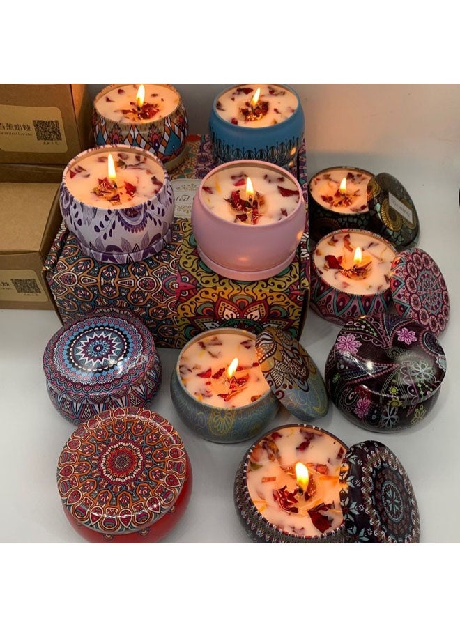 Romantic Dried Flower Scented Candle Gift Set – 9-Pack Soy Wax Candles with 9 Fragrances – Ideal for Christmas, Birthday, Wedding Gifts - Image 5